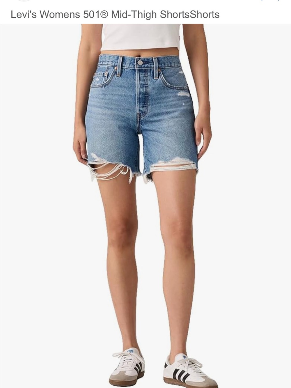 Levi's Women's Premium 501 Mid Thigh Short